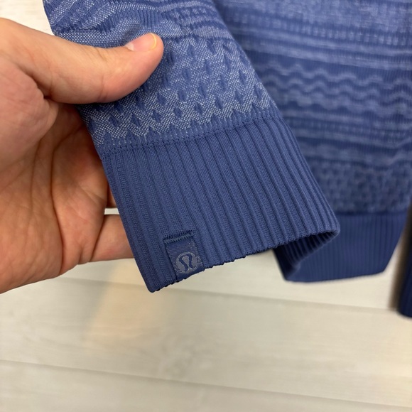 Lululemon Rest Less Pullover Hoodie Blue/White Size 6 - Picture 7 of 8